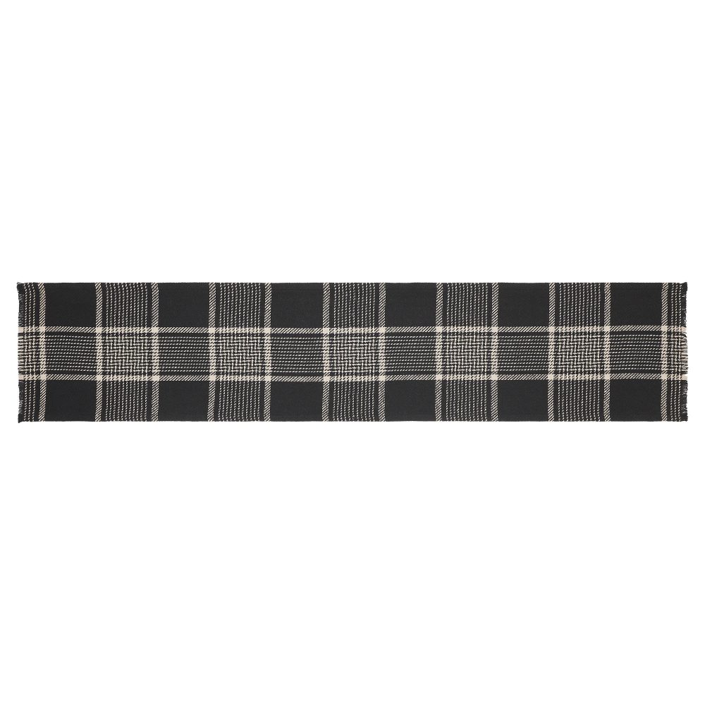 Eston Black Tan Plaid Runner 12x60 - Image 2
