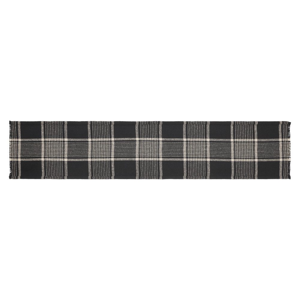 Eston Black Tan Plaid Runner 12x60 - Image 3