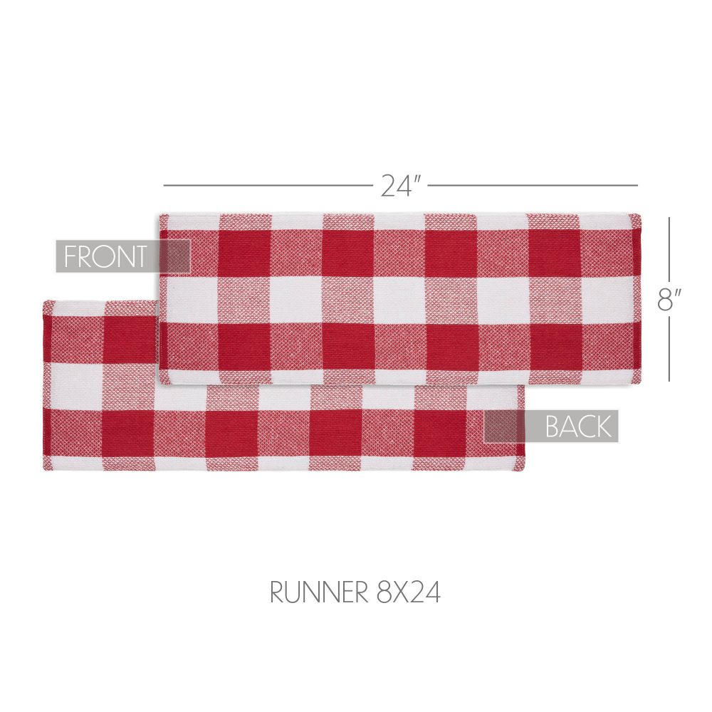 Annie Red Check Runner 8x24 - Image 3