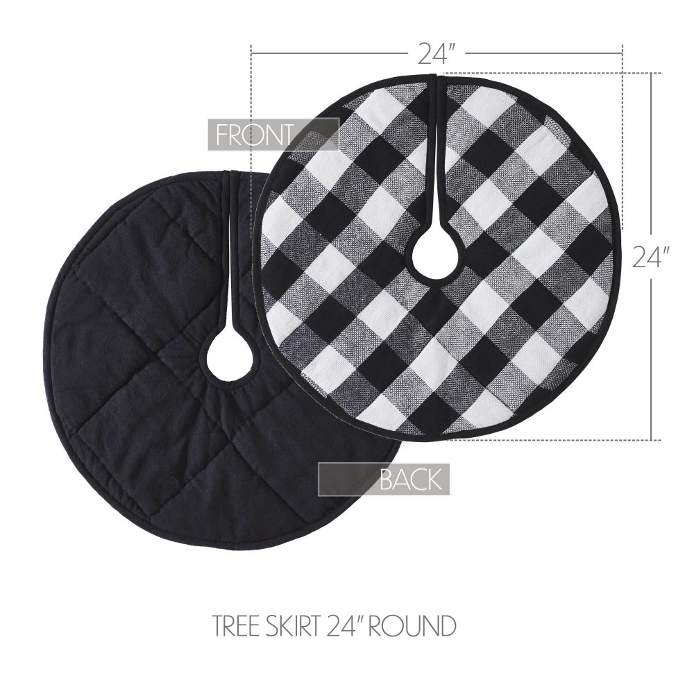 Annie Black Check Tree Skirt 24 - Image 4