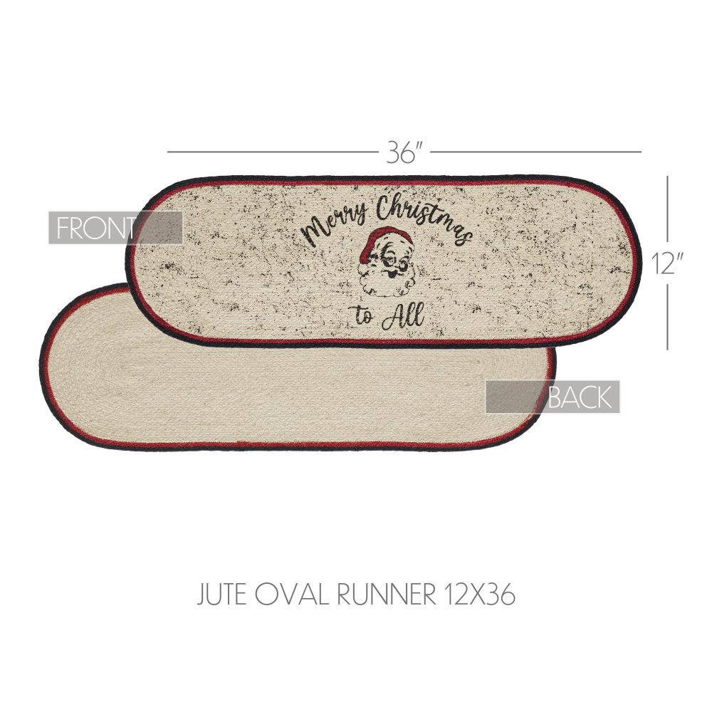 Jolly Ole Santa Jute Oval Runner 12x36 - Image 4