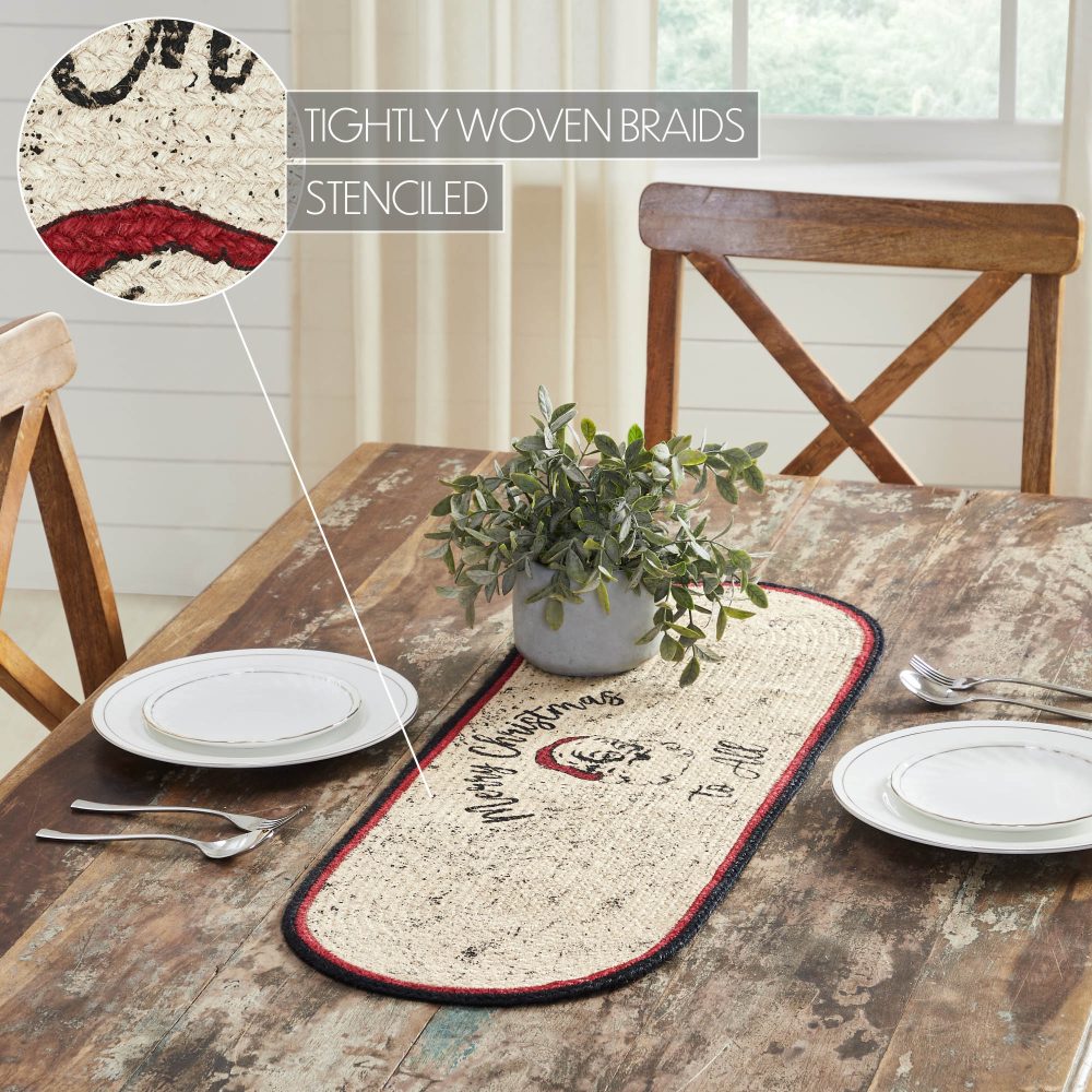 Jolly Ole Santa Jute Oval Runner 12x36 - Image 5