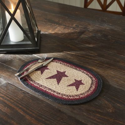 Connell Oval Placemat Stencil Stars 10x15