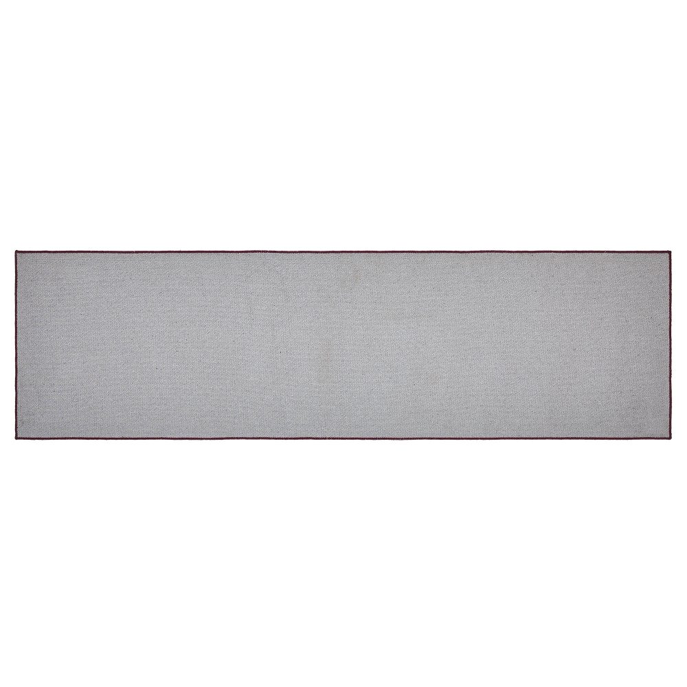 Custom House Burgundy Tan Jacquard Polyester Rug/Runner Rect 22x78 - Image 3