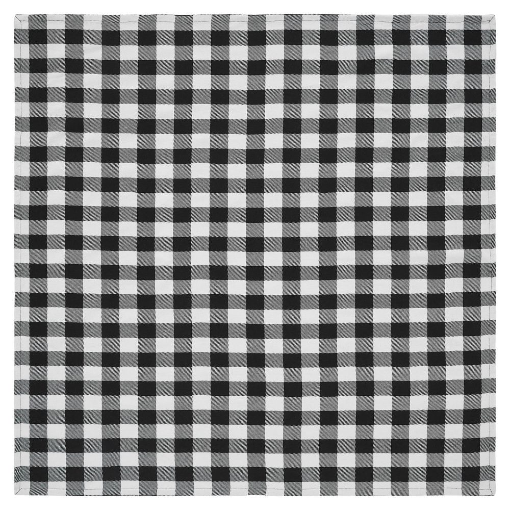 Annie Buffalo Check Black Table Topper 40x40 - Image 2