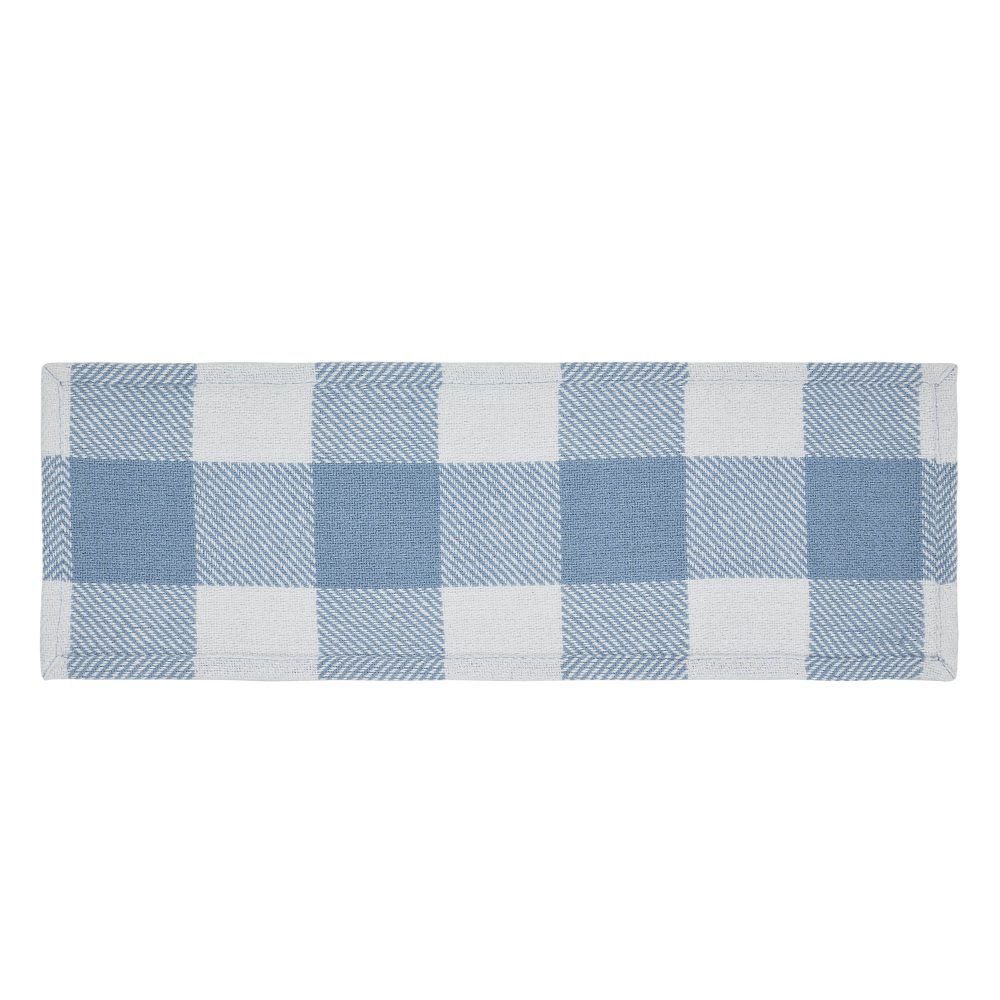 Annie Buffalo Check Blue Runner 8x24 - Image 3