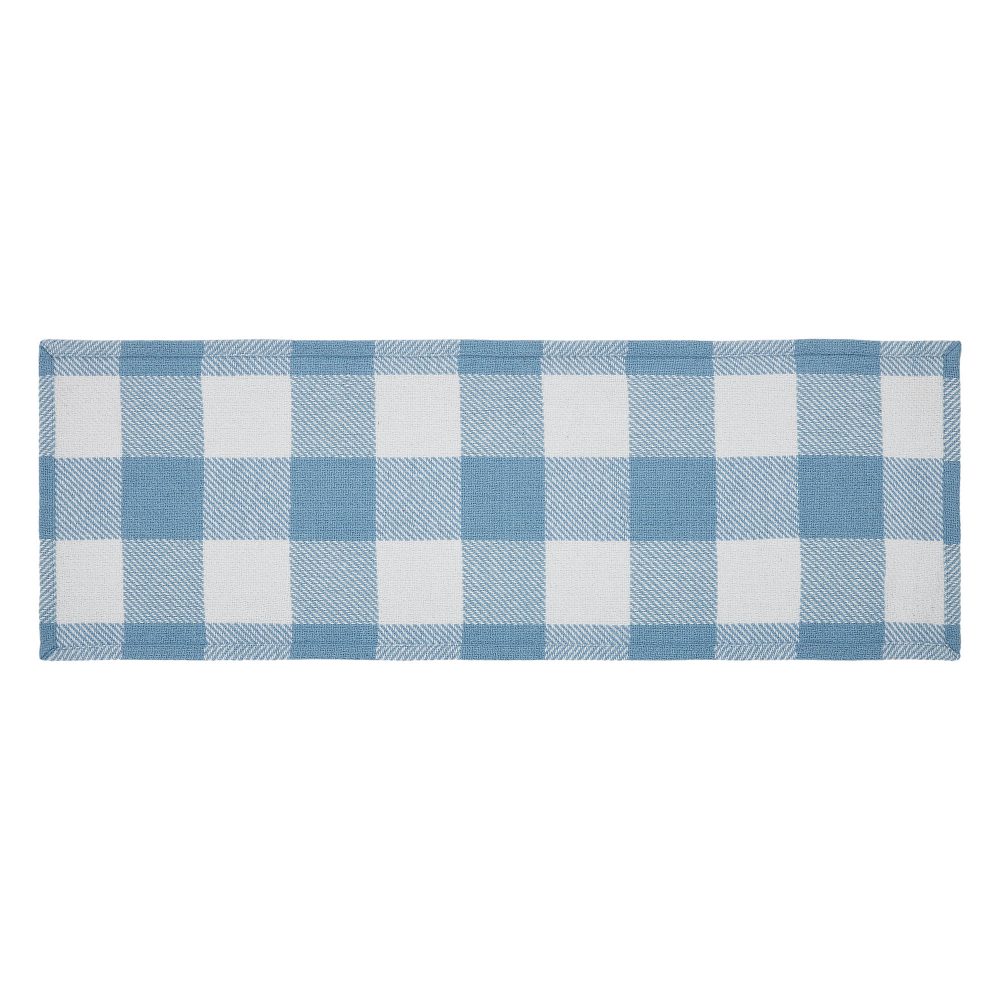 Annie Buffalo Check Blue Runner 12x36 - Image 3