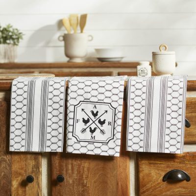 Down Home FARM Tea Towel Set of 3 19x28