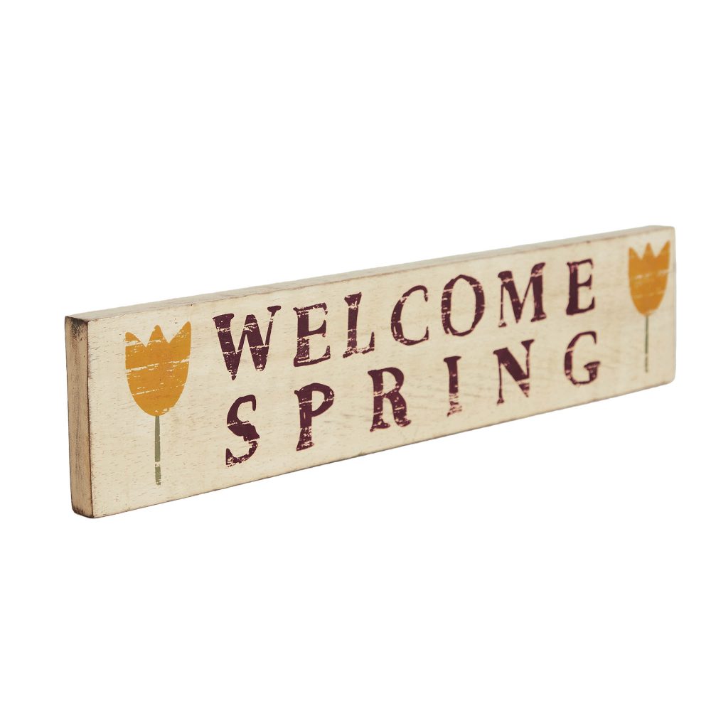Welcome Spring Wooden Sign 3x14 - Image 4