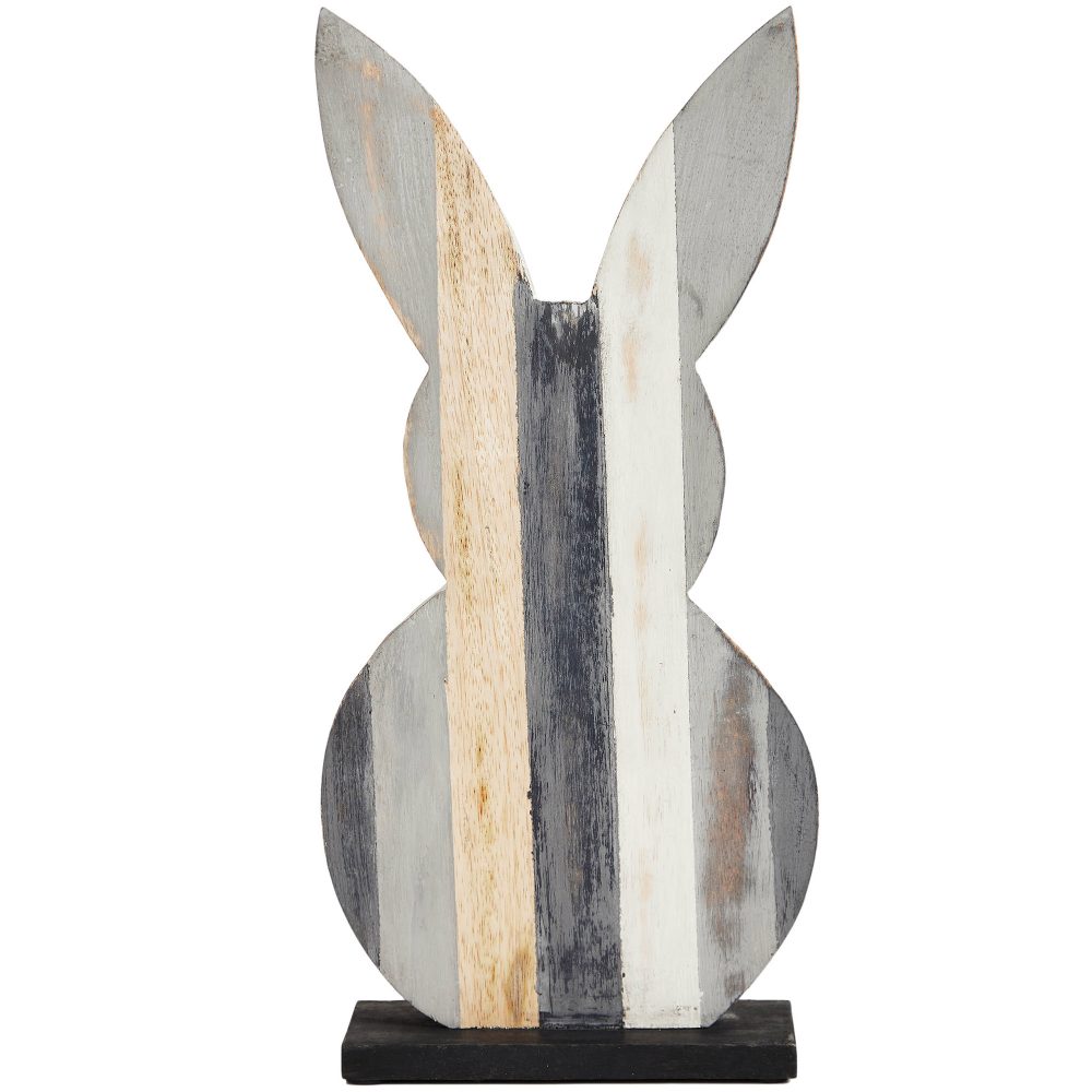 Wooden Painted Rabbit 12x6x2.25 - Image 2