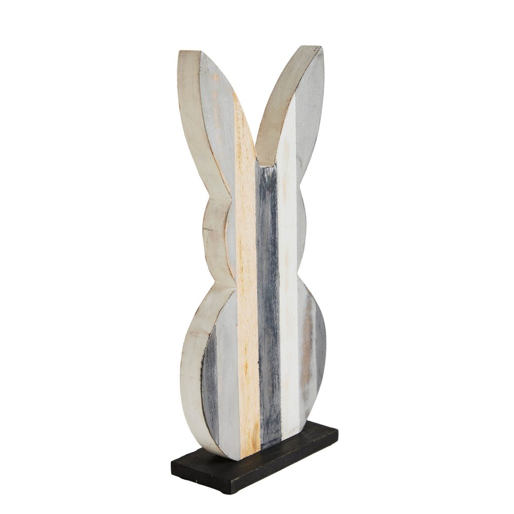 Wooden Painted Rabbit 12x6x2.25 - Image 4