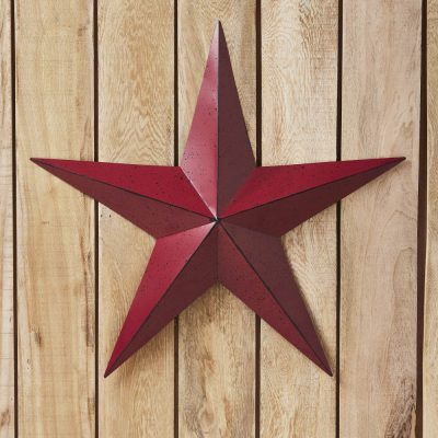 Metal Star Speckled Burgundy Distressed 24x24