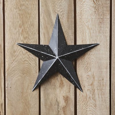 Metal Star Speckled Black Distressed 12x12