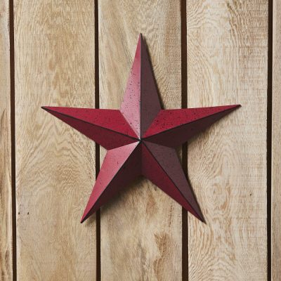 Metal Star Speckled Burgundy Distressed 12x12