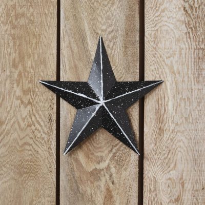 Metal Star Speckled Black Distressed 8x8