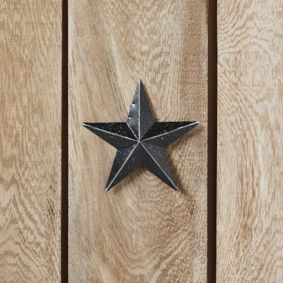 Metal Star Speckled Black Distressed 4x4