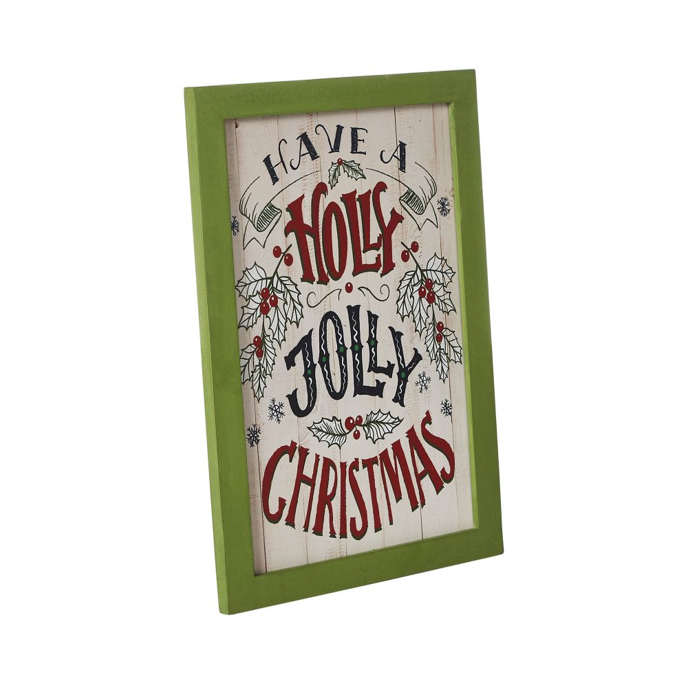 Have A Holly Jolly Christmas Framed Wall Hanging Sign 12x8 - Image 5