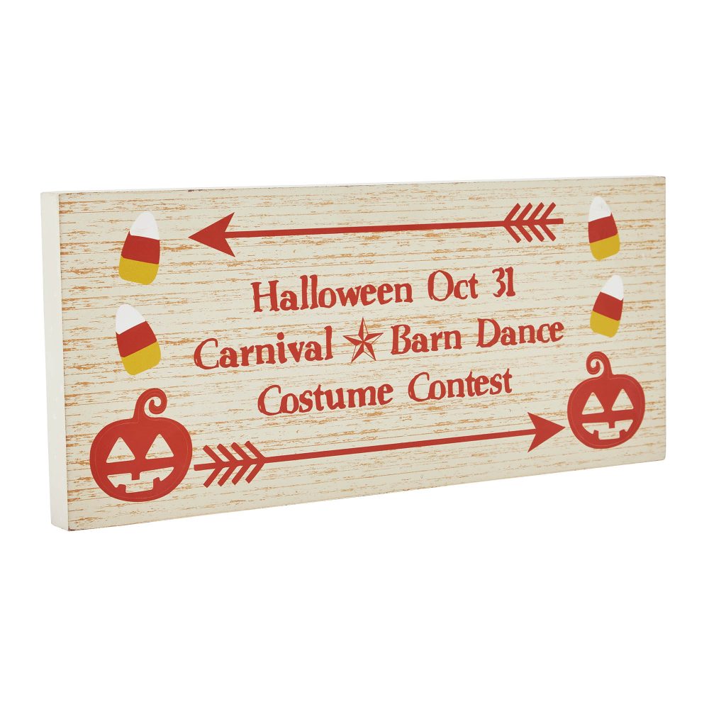 Halloween Carnival Theme Spooky Funhouse MDF Wood Wall Decor Sign 7x16x1 Inch Seasonal Party Decoration - Image 4