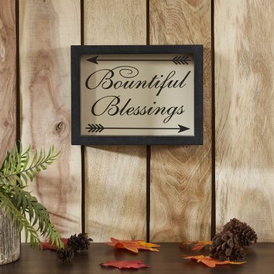 Farmhouse Bountiful Blessings Arrows Wall Decor Sign Inspirational MDF Plaque