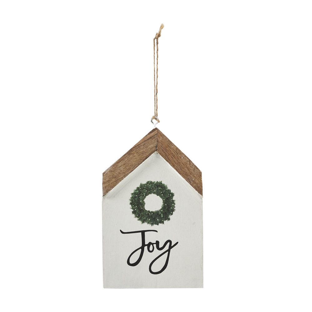 Joy Wreath Hanging Ornament 7x4x0.5 - Image 2
