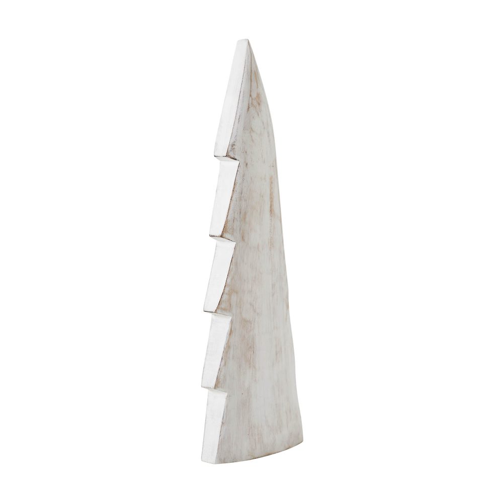 Christmas Tree Distressed White Wooden Figurine 15.75x5x1.5 - Image 4