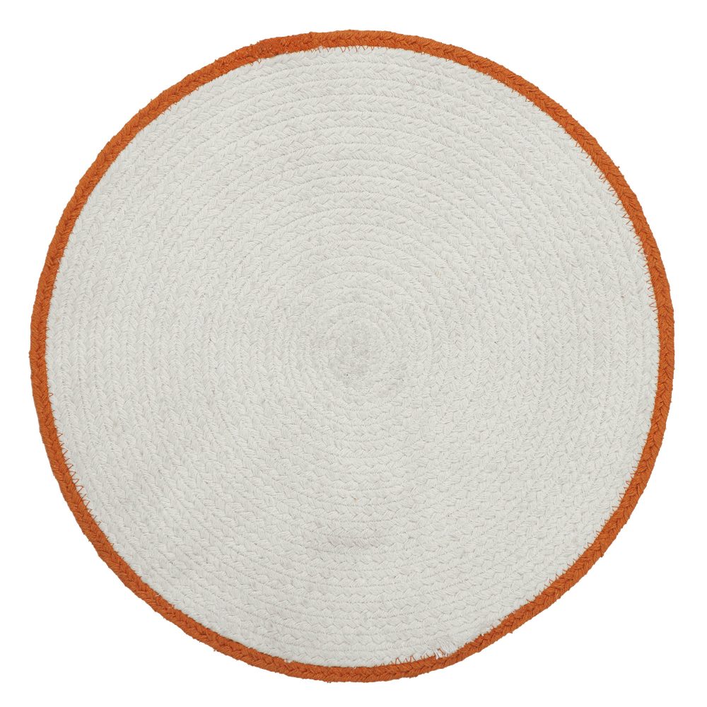 Rustic Farmhouse Halloween Round Placemat 14 inch Stencil Fabric Table Mat with Autumn Pumpkin Design for Fall Decor - Image 3