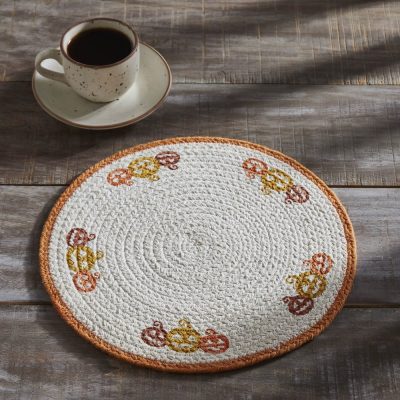 Farmhouse Rustic Halloween Stencil Trivet 12 Inch Country Kitchen Hot Pad & Fall Table Decor