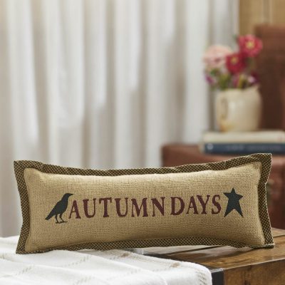Raven Harvest Autumn Days Fall Seasonal Lumbar Decorative Accent Pillow 5x15 Inch