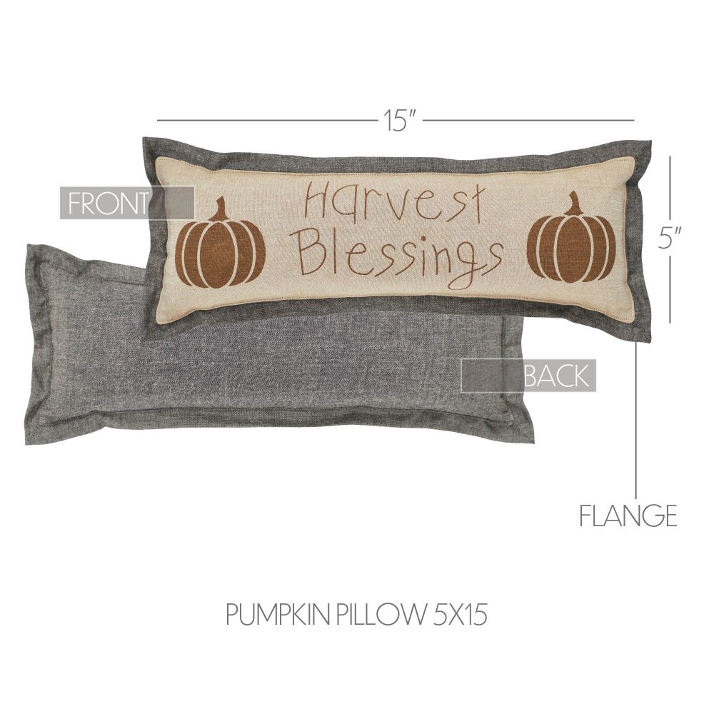 Fall Harvest Pumpkin Lumbar Pillow 5x15 Decorative Autumn Throw Pillow for Home Decor - Image 5