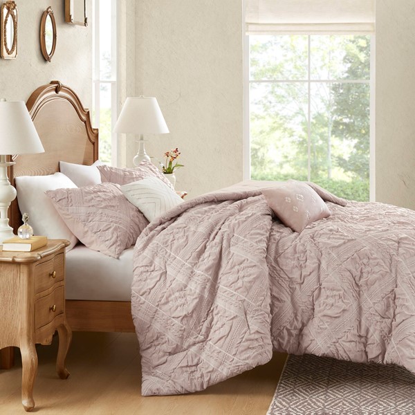 Madison Park Mona 5 Piece comforter set in Pink, Full/Queen MP10-8844 - Image 3