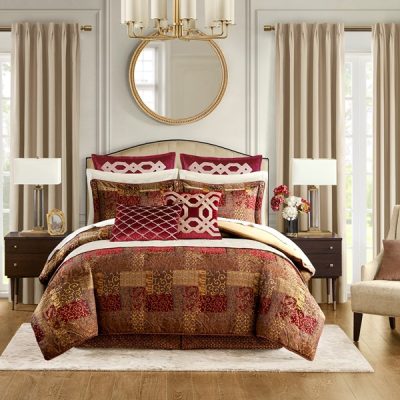 Croscill Classics Galleria 4 Piece Comforter Set in Red, Cal King CCL10-0012
