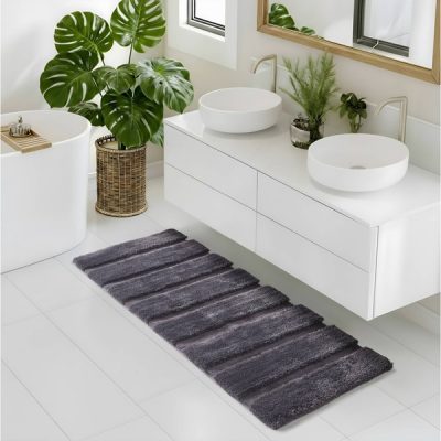 Madison Park Tufted Pearl Channel Rug in Grey, 24x58" MP72-5107