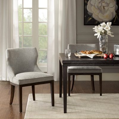 Madison Park Signature Hutton Dining Chair (Set of 2) in Grey, Set of 2 MPS108-0152