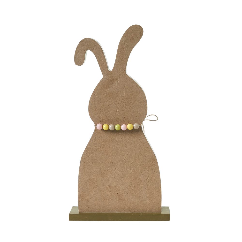 Bunny Hop MDF Blushing Bunny & Eggs w/ Base 12x6.5x2 - Image 4
