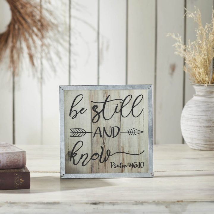 Celebrate Grace Psalm 46:10 Be Still And Know MDF Wall Sign 10x10x0.5 ...