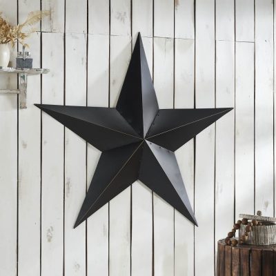 Metal Star Black Distressed 48x48
