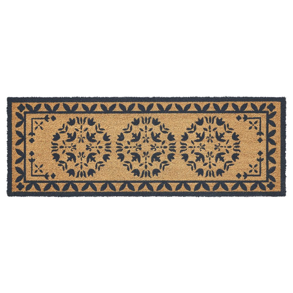 Charleston Mosaic Charcoal Coir Rug Rect 17x48 - Image 2
