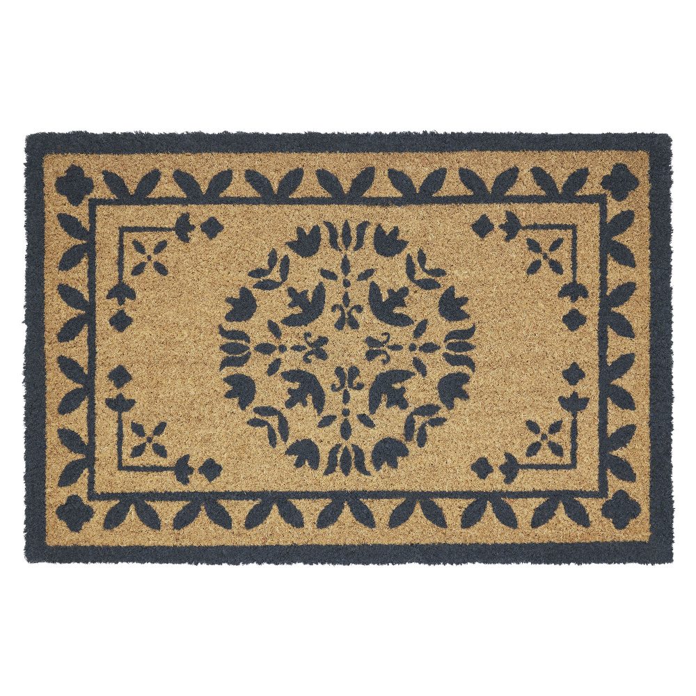 Charleston Mosaic Charcoal Coir Rug Rect 20x30 - Image 2