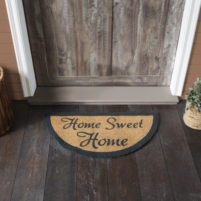 Home Sweet Home Coir Rug Half Circle 16.5x33