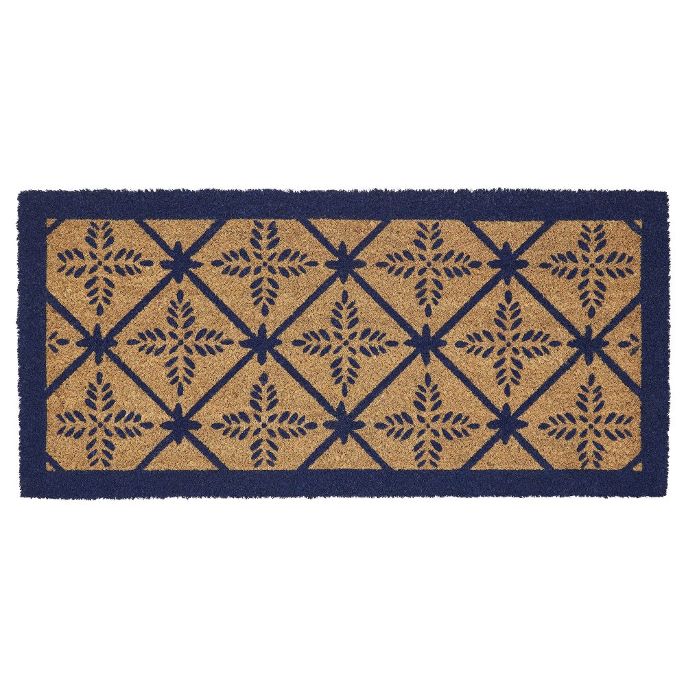 Charleston Mosaic Blue Coir Rug Rect 17x36 - Image 2