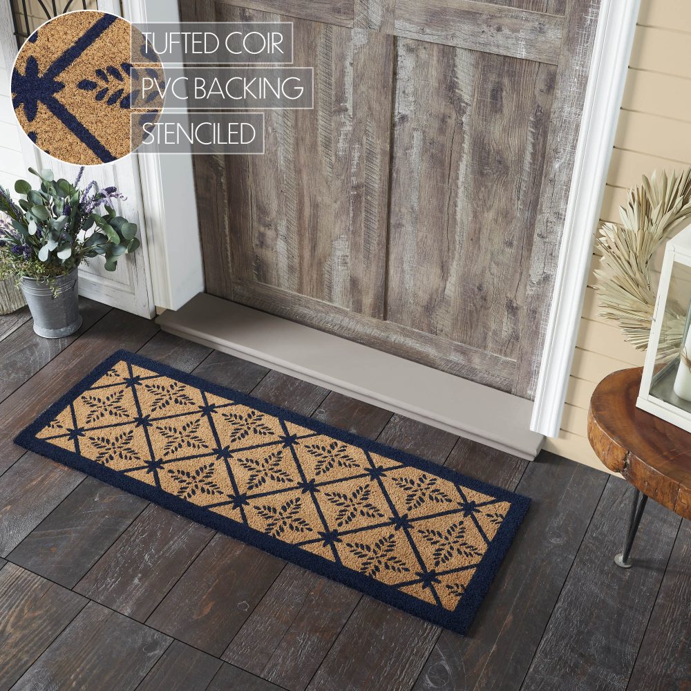 Charleston Mosaic Blue Coir Rug Rect 17x48 - Image 5