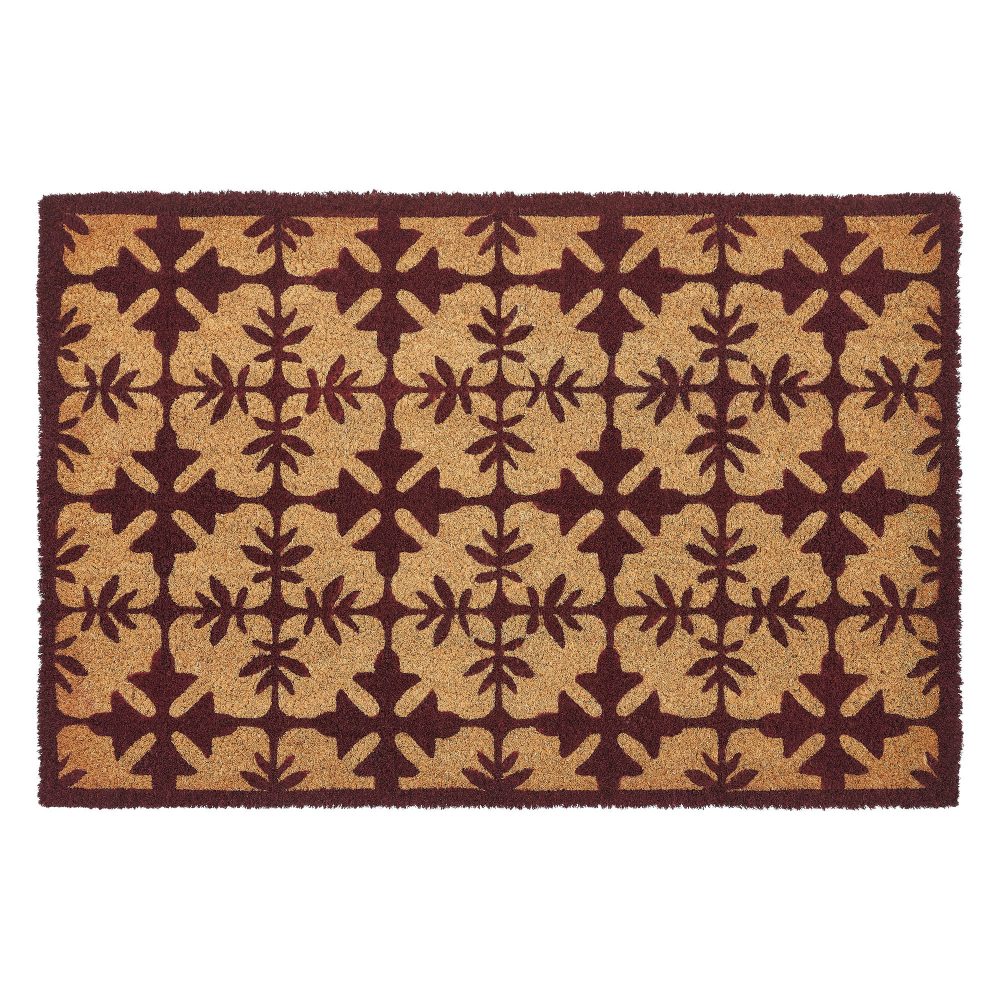 Charleston Mosaic Burgundy Coir Rug Rect 20x30 - Image 2