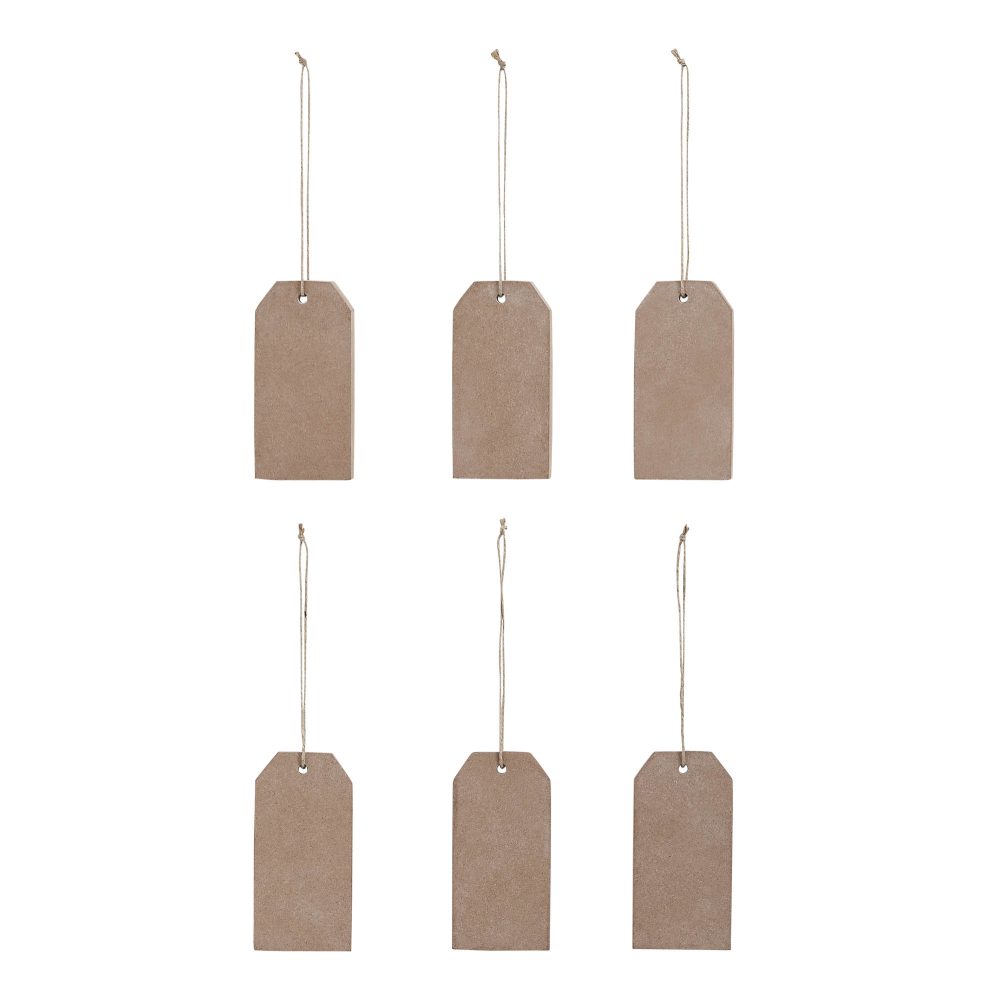 My Country Americana MDF Tag Ornaments w/ Twines 5x2.5x0.5 Sets of 6 - Image 3