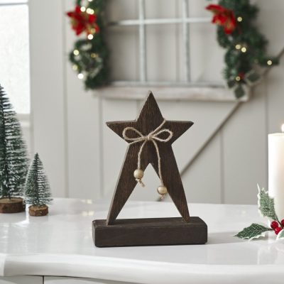 Primitive Wonder Dark Wooden Star 8x6x2