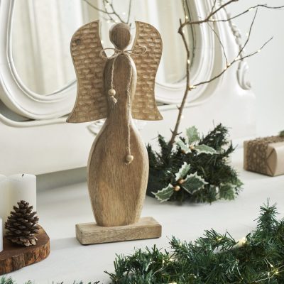 Heavenly Herald Wooden Angel 15.75x7.5x2