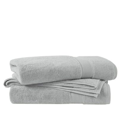 Madison Park Signature 800GSM 100% Cotton Bath Sheet 2 Piece Set in Silver, 34x68" - 2PK MPS73-431