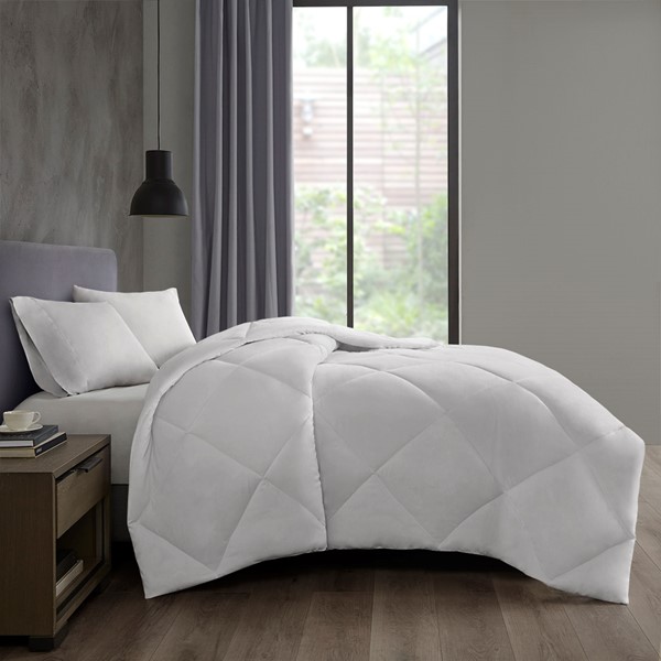 Sleep Philosophy Oversized Down Alt Comforter with HeiQ Smart Temp Treatment in White, Full/Queen BASI10-0582 - Image 2