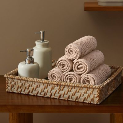 Madison Park Diagonal Ribbed in Beige, 6-Piece MP73-8865