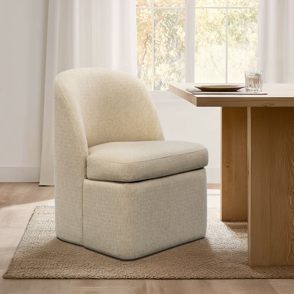 INK+IVY Lyra Dining Chair with castors in Taupe, One Size II108-0611