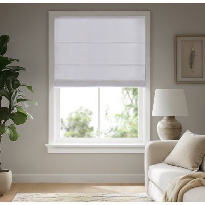 Madison Park Galen Matte Cordless Roman Blind in Matte white, 31x64" MP40-8777